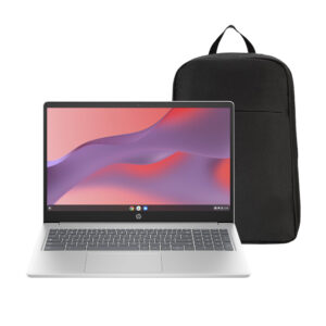 HP Chromebook 15a-nb0000na with Intel Core i3-N305, 4GB RAM, 128GB eMMC, 15.6-inch Full HD IPS Show, ChromeOS Laptop computer, and Backpack included